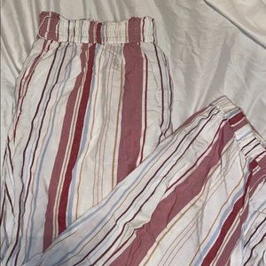 Boho loose striped pants